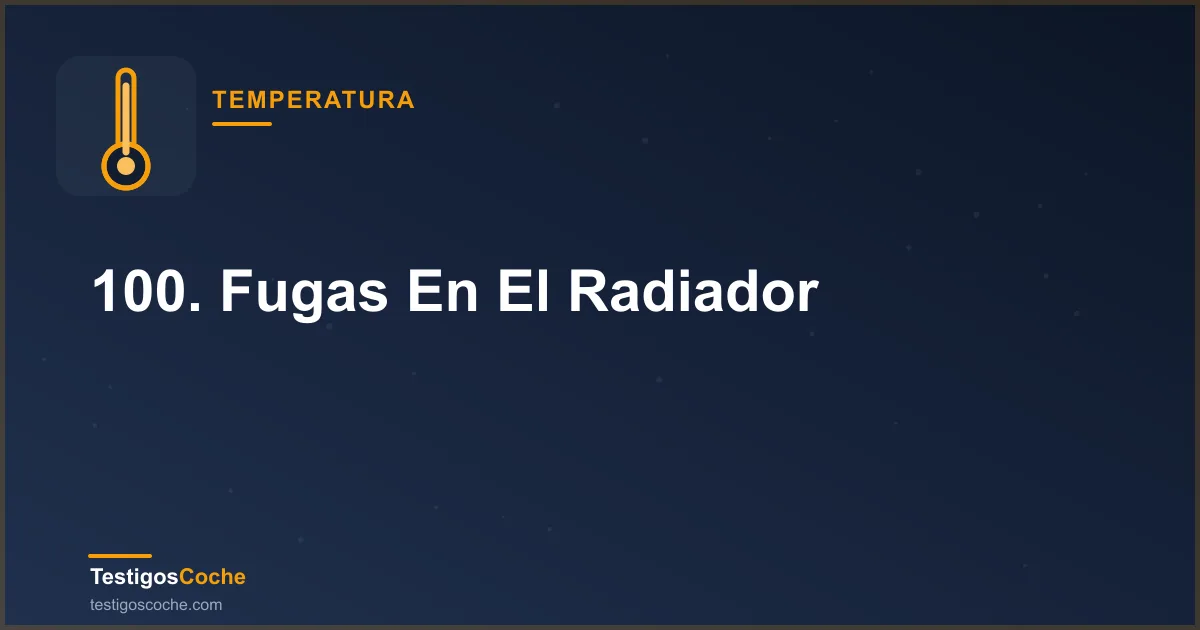 100. Fugas En El Radiador