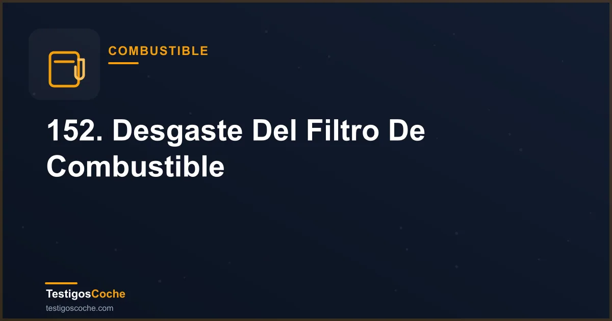 152. Desgaste Del Filtro De Combustible