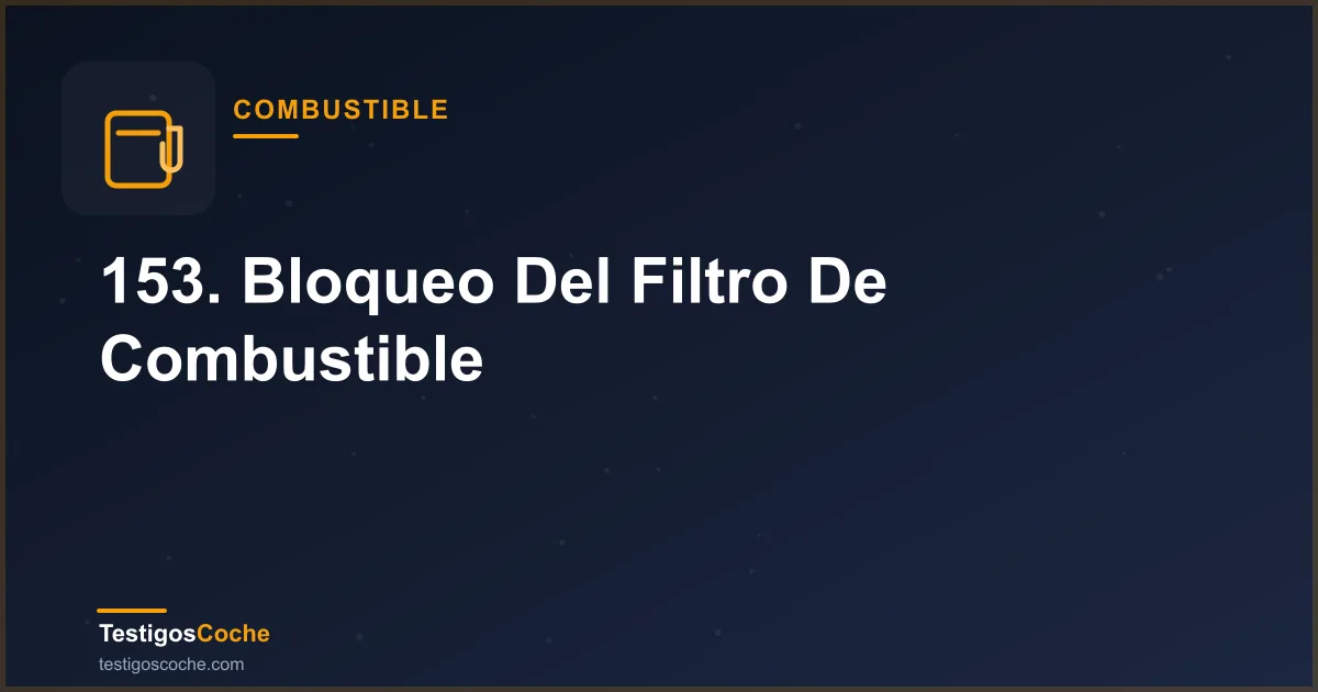 153. Bloqueo Del Filtro De Combustible