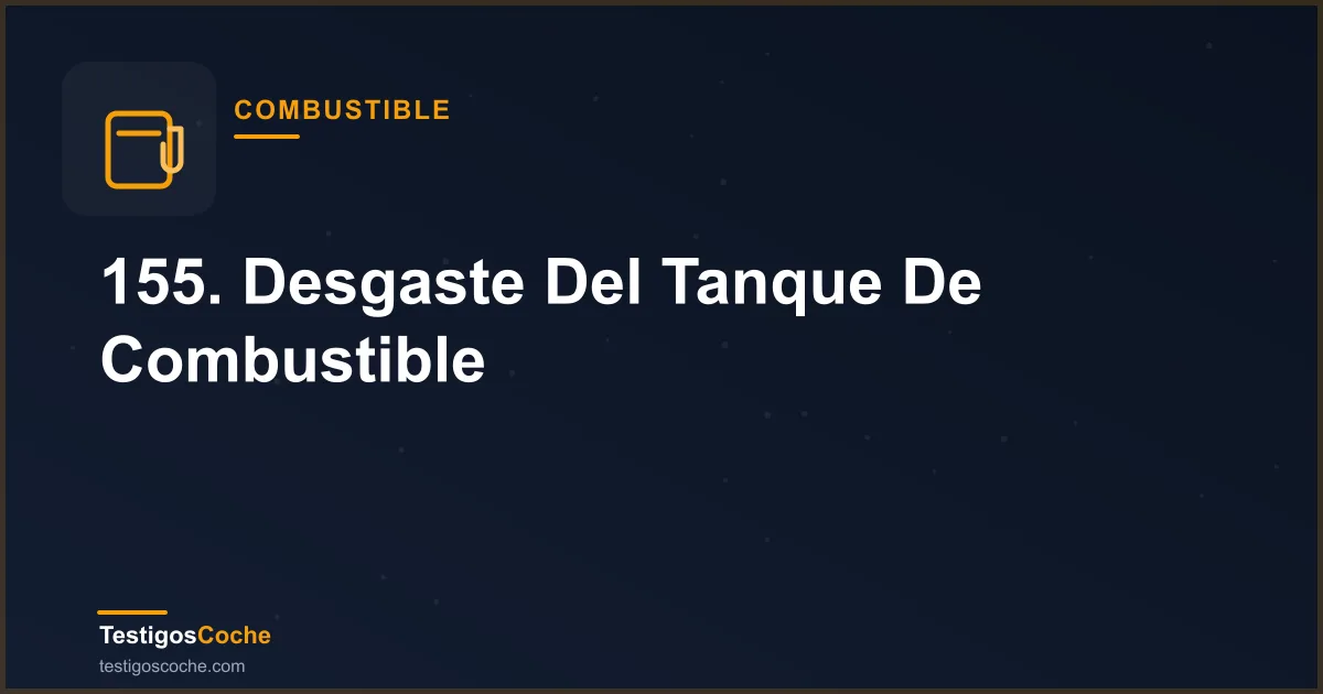 155. Desgaste Del Tanque De Combustible