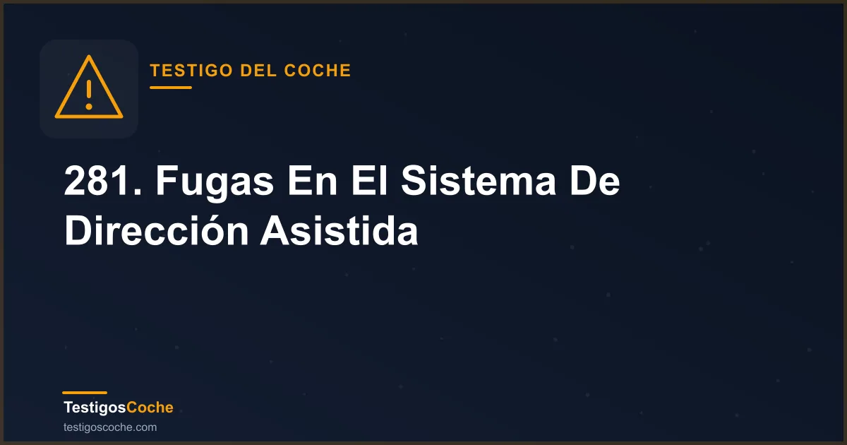 281. Fugas En El Sistema De Dirección Asistida