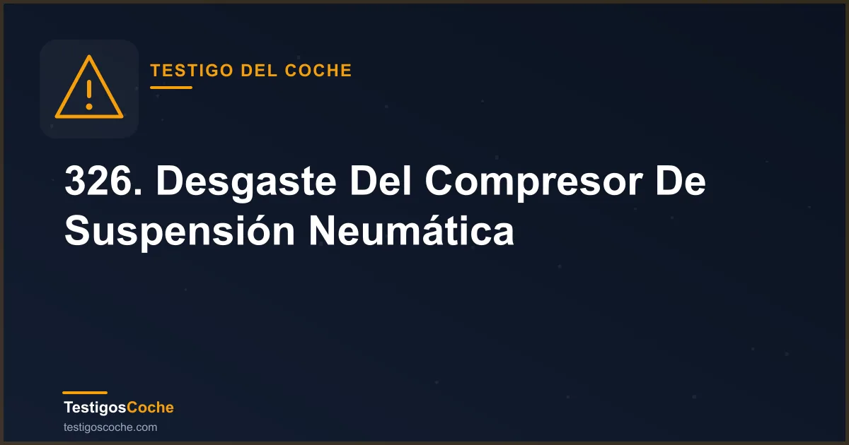 326. Desgaste Del Compresor De Suspensión Neumática