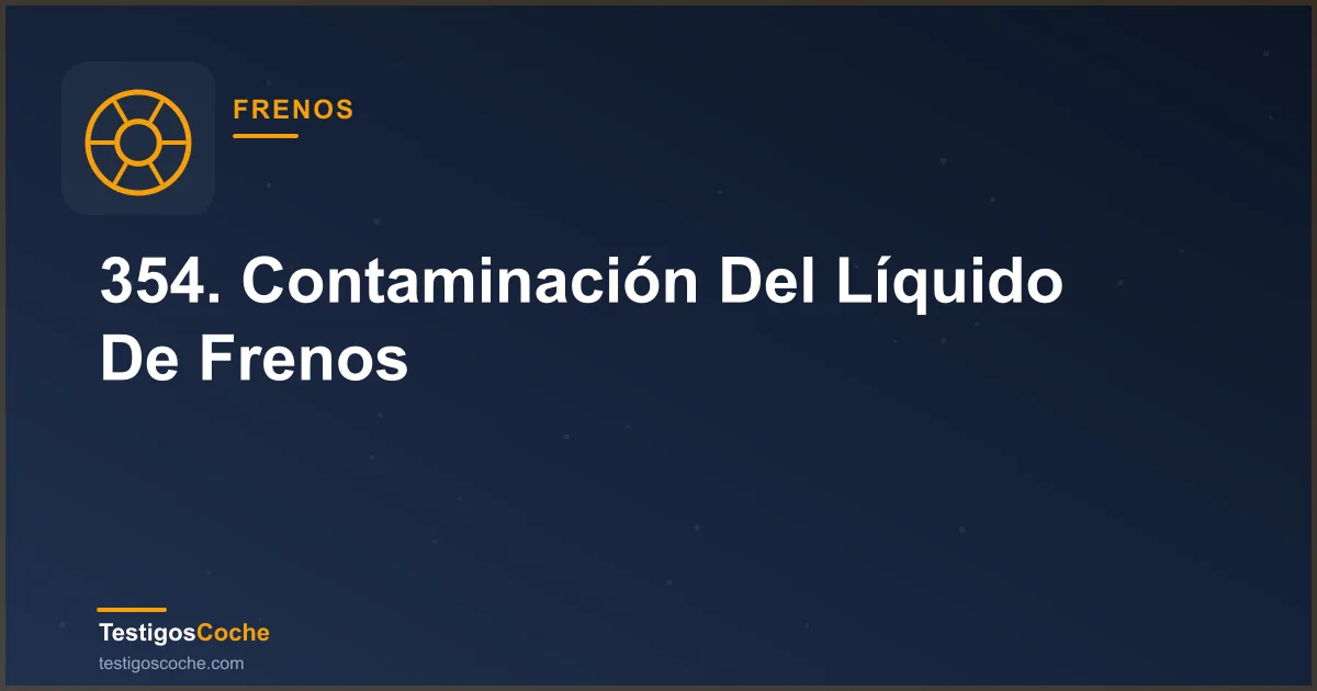 354. Contaminación Del Líquido De Frenos