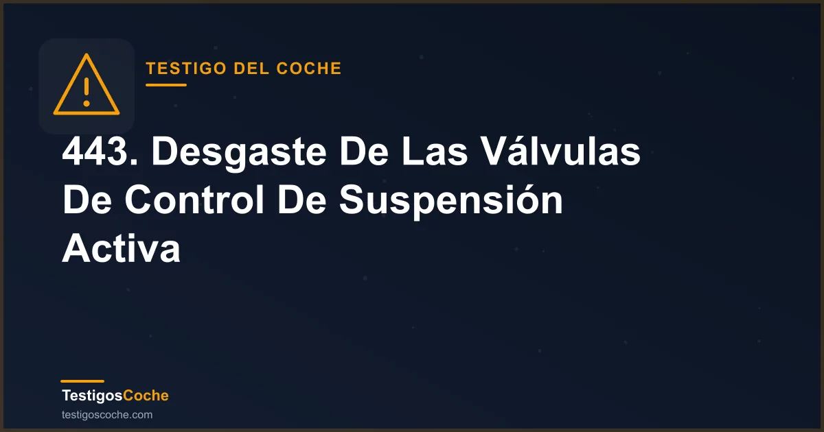 443. Desgaste De Las Válvulas De Control De Suspensión Activa
