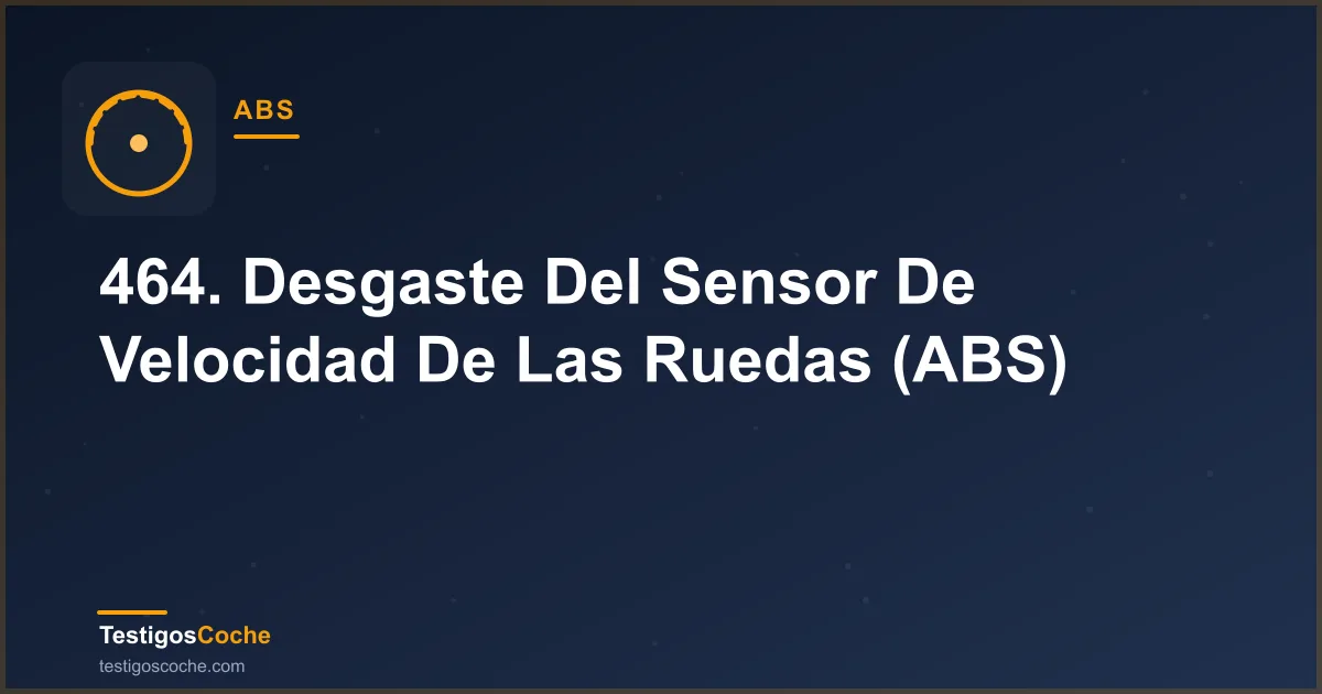 464. Desgaste Del Sensor De Velocidad De Las Ruedas (ABS)