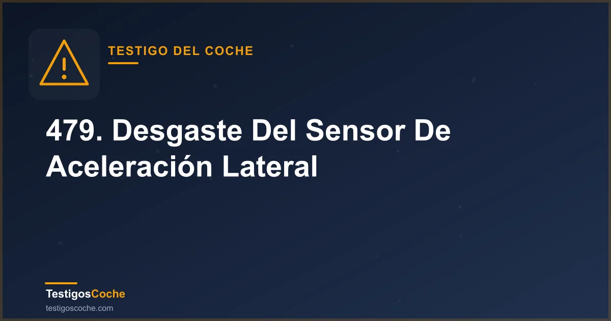 479. Desgaste Del Sensor De Aceleración Lateral
