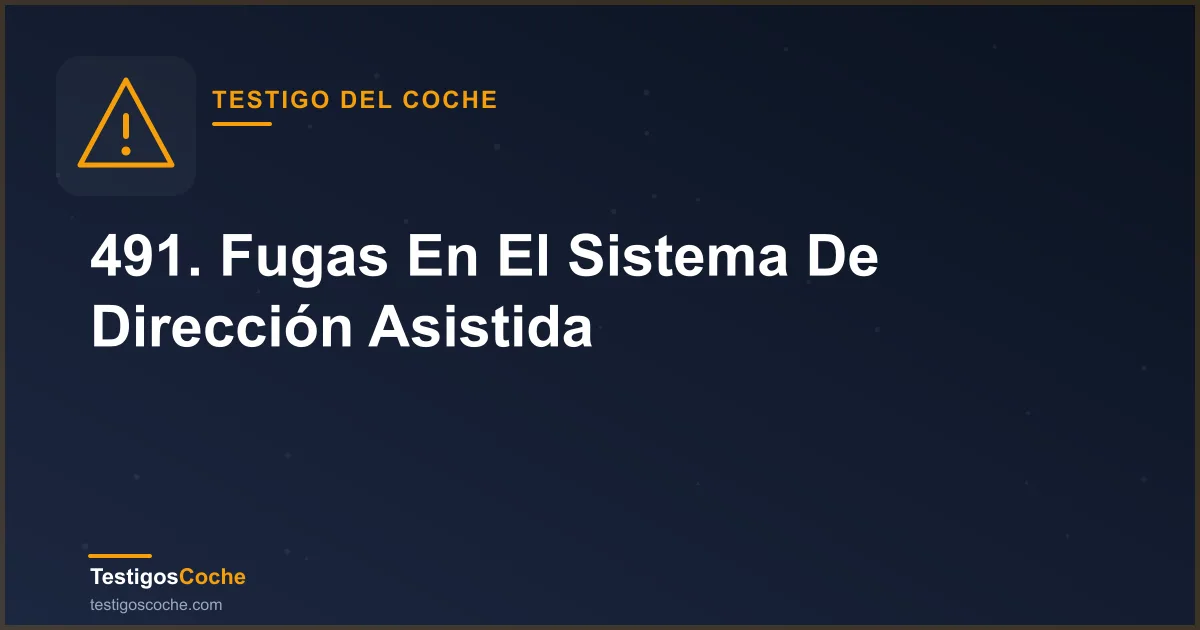 491. Fugas En El Sistema De Dirección Asistida