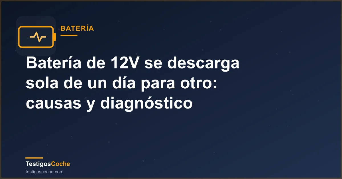 Batería de 12V se descarga sola de un día para otro: causas y diagnóstico