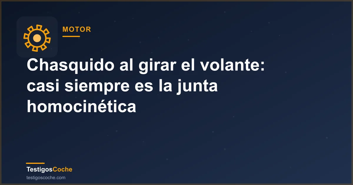 Chasquido al girar el volante: casi siempre es la junta homocinética