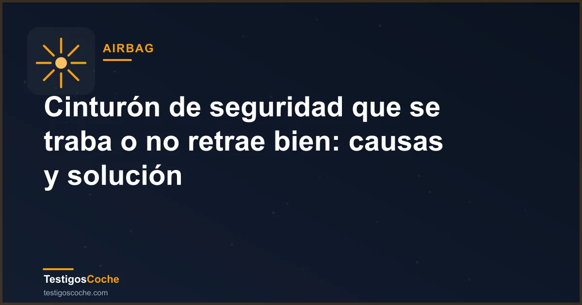 Cinturón de seguridad que se traba o no retrae bien: causas y solución