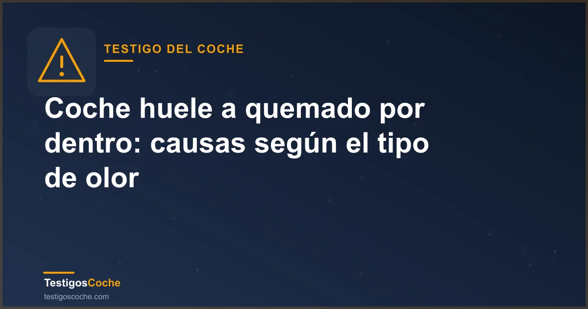 Coche huele a quemado por dentro: causas según el tipo de olor
