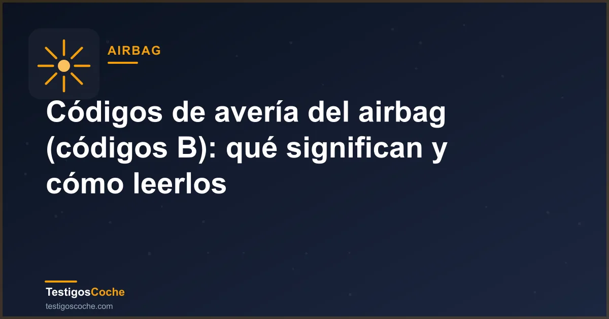 Códigos de avería del airbag (códigos B): qué significan y cómo leerlos