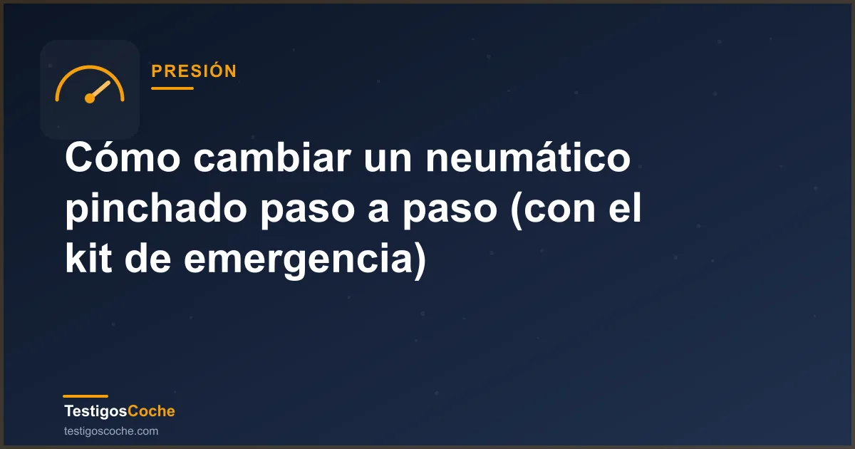 Cómo cambiar un neumático pinchado paso a paso (con el kit de emergencia)