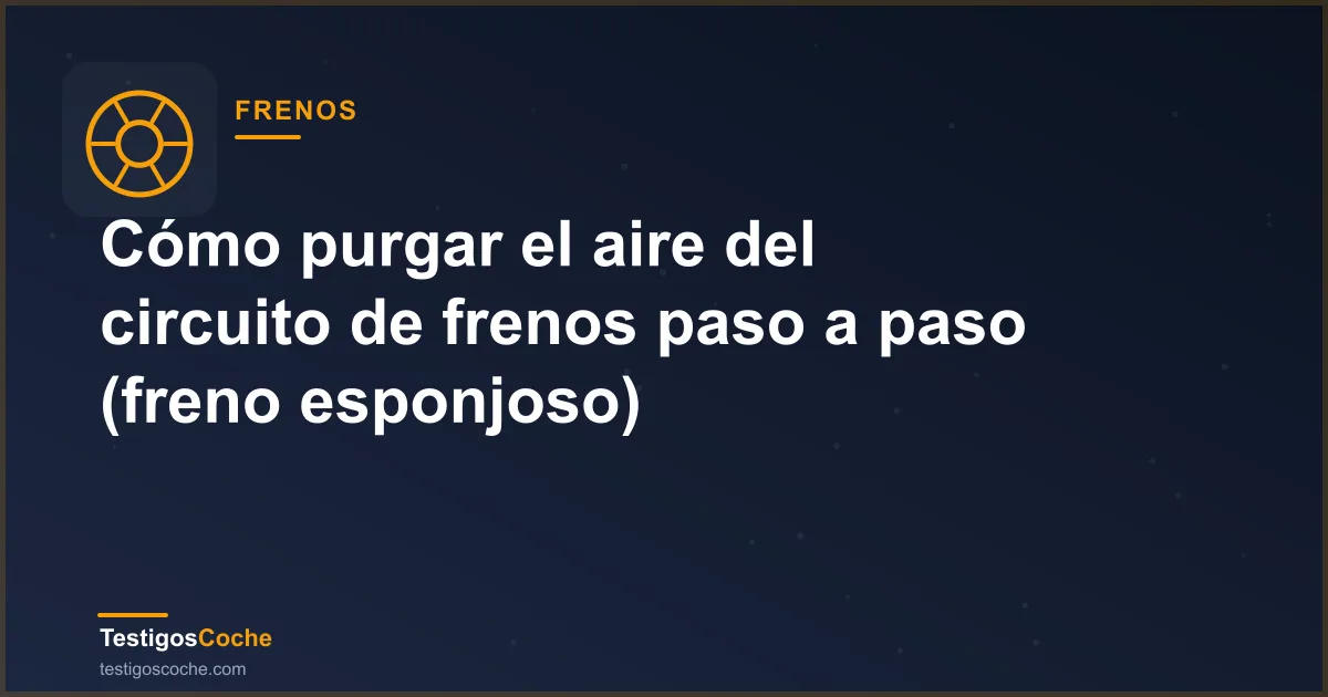 Cómo purgar el aire del circuito de frenos paso a paso (freno esponjoso)