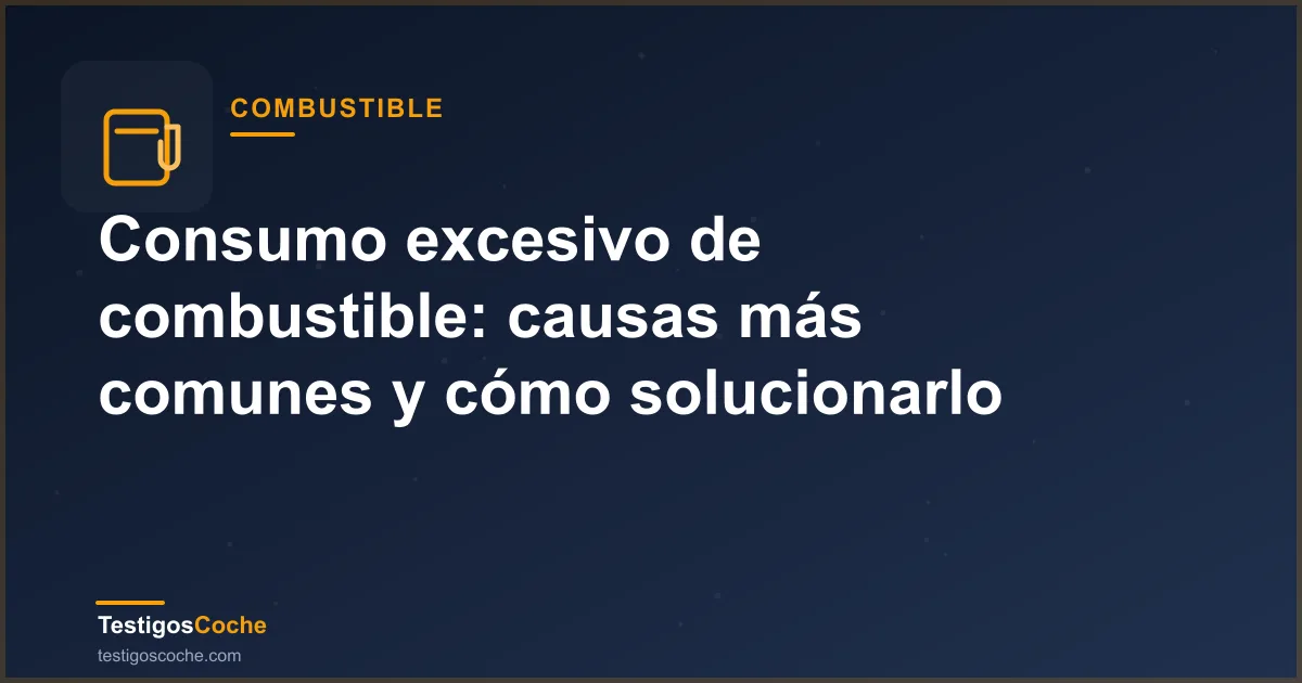 Consumo excesivo de combustible: causas más comunes y cómo solucionarlo