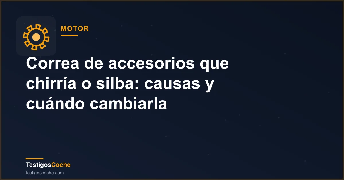 Correa de accesorios que chirría o silba: causas y cuándo cambiarla