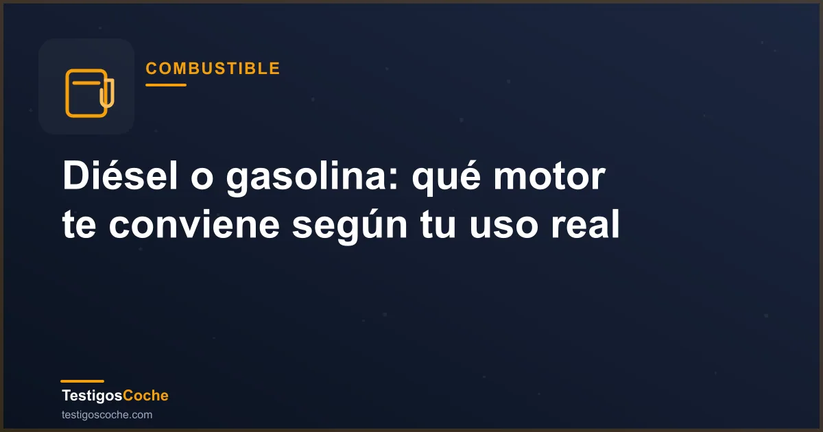 Diésel o gasolina: qué motor te conviene según tu uso real