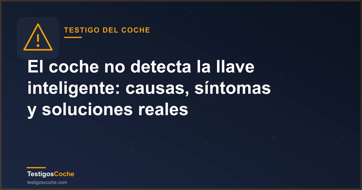 El coche no detecta la llave inteligente: causas, síntomas y soluciones reales