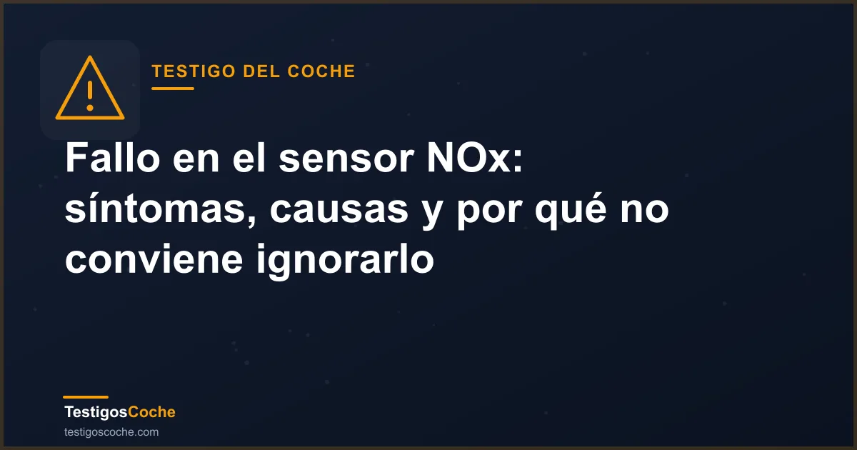 Fallo en el sensor NOx: síntomas, causas y por qué no conviene ignorarlo