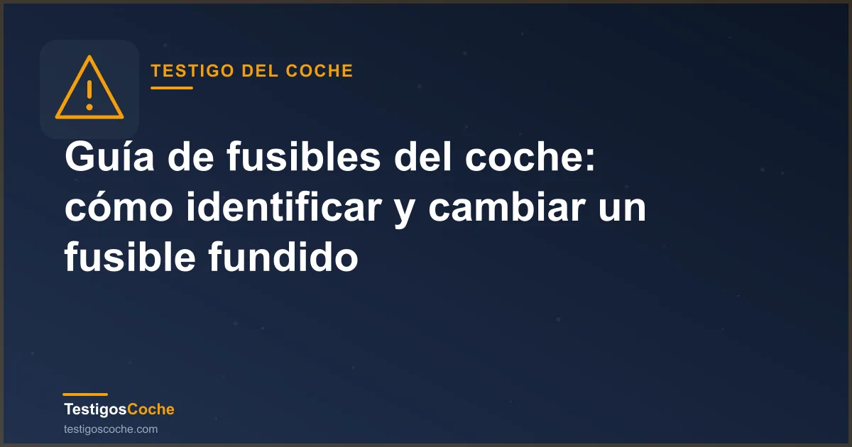 Guía de fusibles del coche: cómo identificar y cambiar un fusible fundido