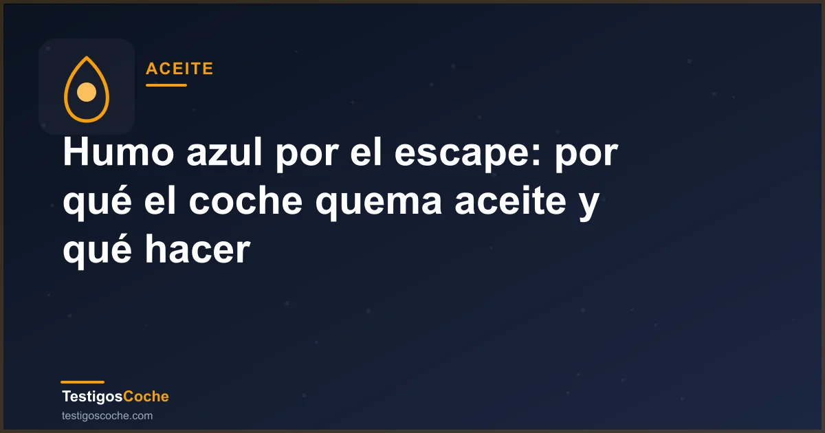 Humo azul por el escape: por qué el coche quema aceite y qué hacer