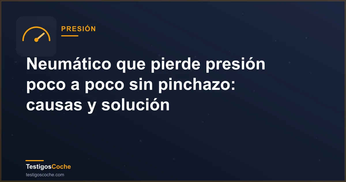 Neumático que pierde presión poco a poco sin pinchazo: causas y solución