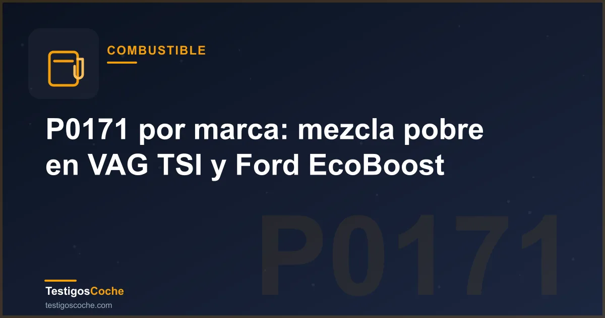 P0171 por marca: mezcla pobre en VAG TSI y Ford EcoBoost