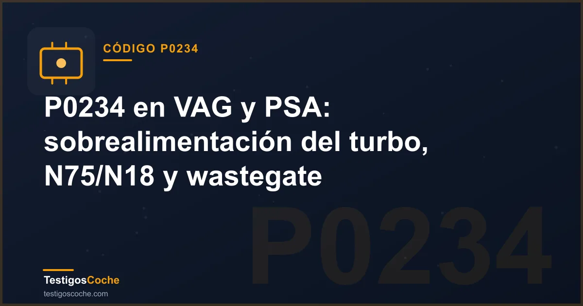 P0234 en VAG y PSA: sobrealimentación del turbo, N75/N18 y wastegate