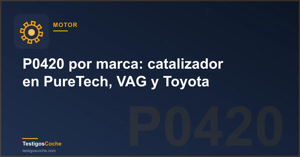 P0420 por marca: catalizador en PureTech, VAG y Toyota