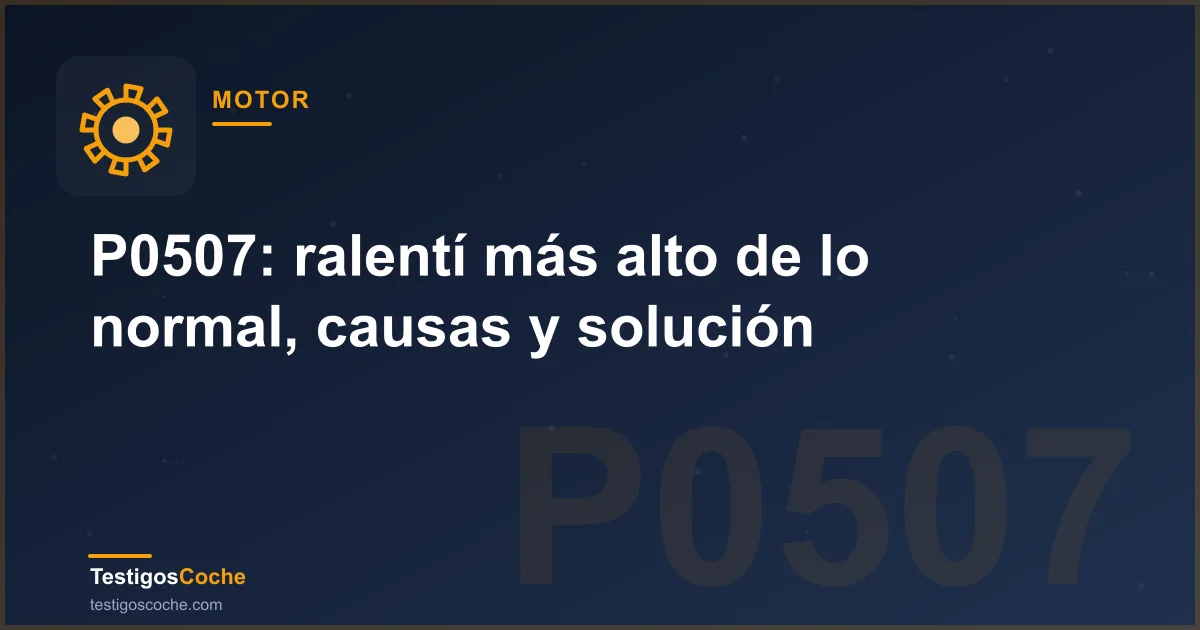 P0507: ralentí más alto de lo normal, causas y solución