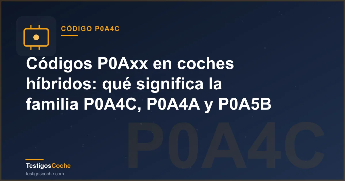 Códigos P0Axx en coches híbridos: qué significa la familia P0A4C, P0A4A y P0A5B