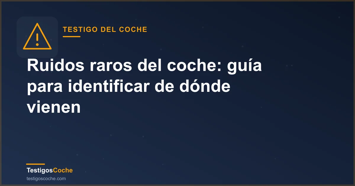 Ruidos raros del coche: guía para identificar de dónde vienen