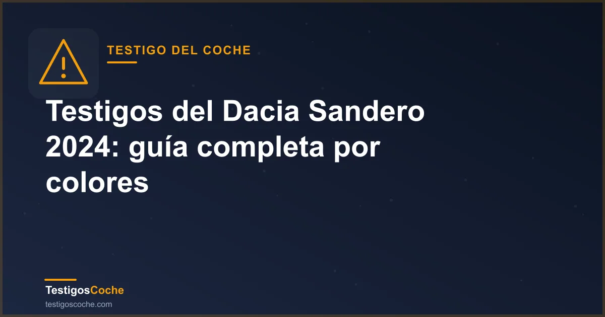 Testigos del Dacia Sandero 2024: guía completa por colores