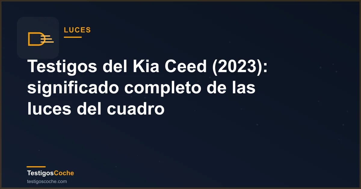 Testigos del Kia Ceed (2023): significado completo de las luces del cuadro
