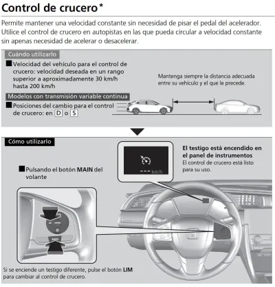 Todo lo que necesitas saber sobre el testigo de control de crucero